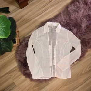 Guess white long sleeve